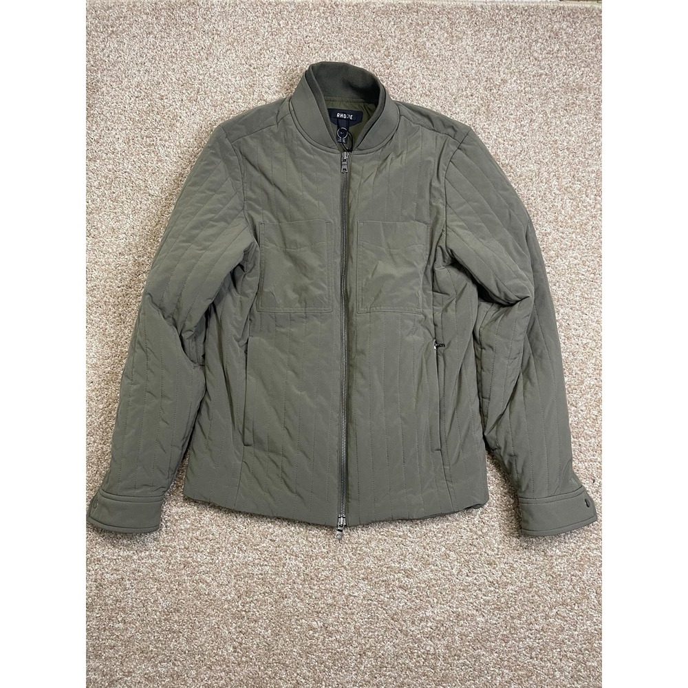 Rhone‎ Men's Insulated Active Quilted Jacket Pockets Stretch Fleece Green Small